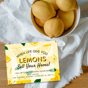 Postal De Anuncios Cuando la Vida te Da Limones Vende tu Hogar Real