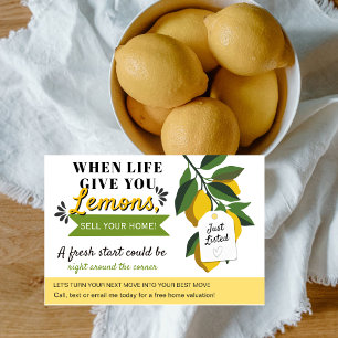 Postal De Anuncios Cuando la Vida te Da Limones Vende tu Hogar Real