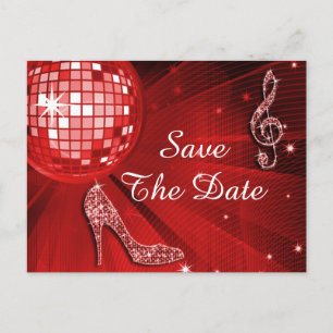 Postal De Anuncios Cumpleaños 15 Sparkly Stiletto Heel Save The Date