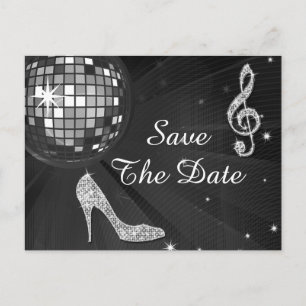 Postal De Anuncios Cumpleaños 15 Sparkly Stiletto Heel Save The Date