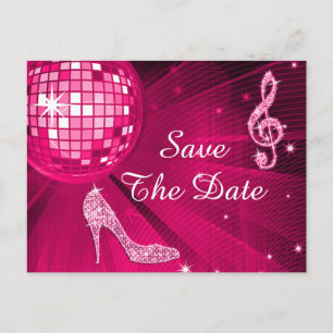 Postal De Anuncios Cumpleaños 25 Sparkly Stiletto Heel Save The Date