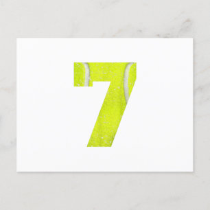 Postal De Anuncios Cumpleaños 7 2013 Tenis Niños Niñas Séptimo