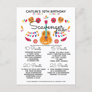 Postal De Anuncios cumpleaños scavenger caza niños fiesta fiesta