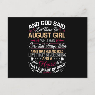 Postal De Anuncios Cumpleaños Y Dios dijo que hubiera una chica de
