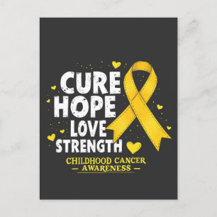 Postal De Anuncios Cure Hope Love Strenght Children Cancer Awareness