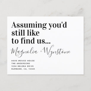 Postal De Anuncios Curiosa tipografía moderna casa de mudanzas