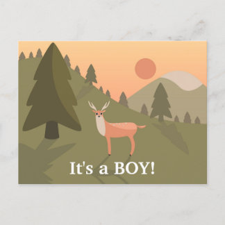 Postal De Anuncios Curioso "Cómo de viejo" Whitetail Buck Baby Baby