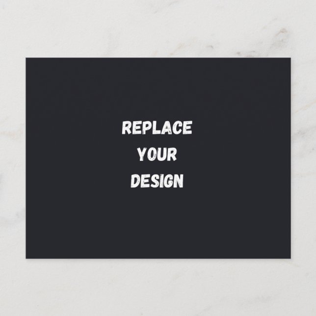 Postal De Anuncios Custom black simple Design Add Photo or Text (Anverso)