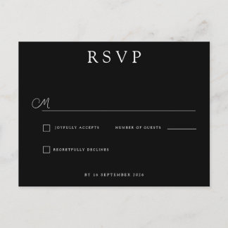 Postal De Anuncios Custom Minimalist Wedding RSVP