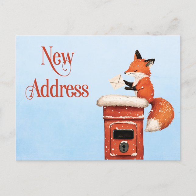 Postal De Anuncios Cute Change of Address New Address Announcement (Anverso)