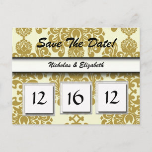 Postal De Anuncios CUTE Fecha de la Boda Calendario Personalizado