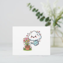 Cute Kawaii Planta Amabilidad Cute Nube y FSticker