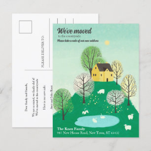 Postal De Anuncios Cute We've Moved   Campo   Casa de Lago