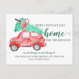 Postal De Anuncios Cuto coche de árbol de Navidad que hemos movido va