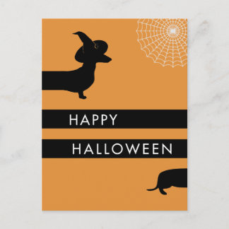 Postal De Anuncios Dachshund divertido de Halloween