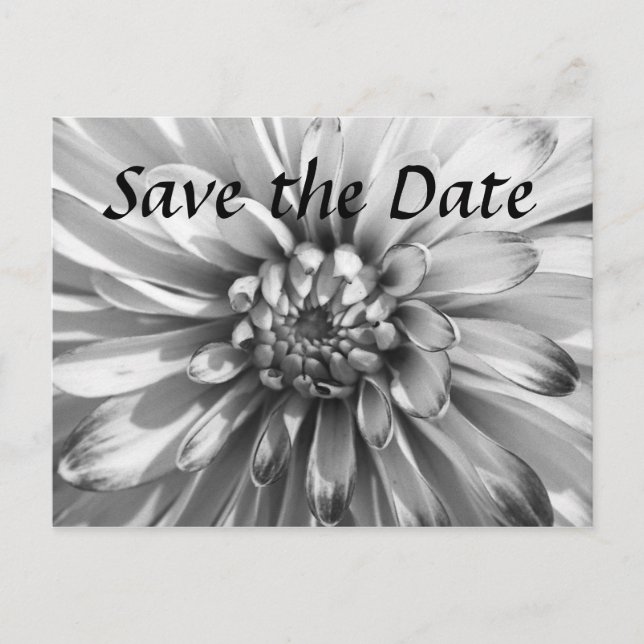 Postal De Anuncios dahlia Save the Date (Anverso)