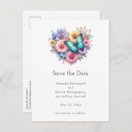 Postal De Anuncios Daisy Flowers with a Beautiful Butterfly