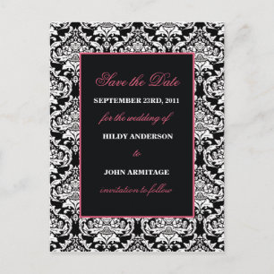 Postal De Anuncios Damask Save the Date