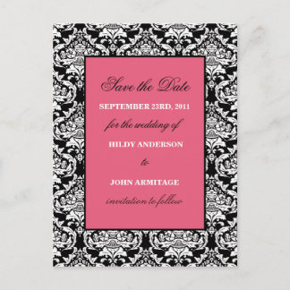 Postal De Anuncios Damask Save the Date