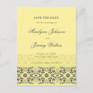 Postal De Anuncios Damask Swirls Lace Butter Guardar La Postcard Fech