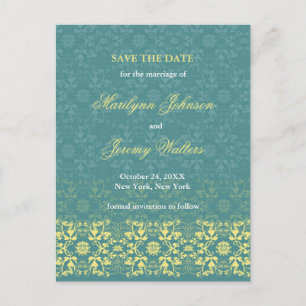 Postal De Anuncios Damask Swirls Lace Peacock Guardar La Postcard Fec
