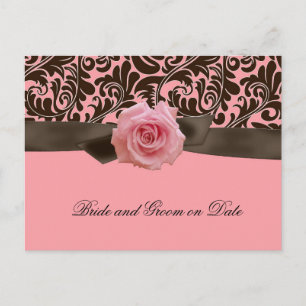 Postal De Anuncios Dámpara de chocolate rosado Rosa Guardar fecha