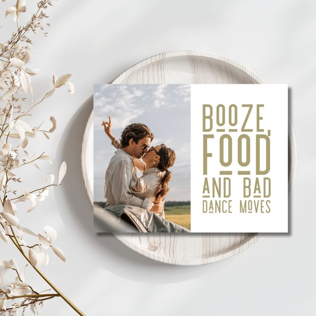 Postal De Anuncios Danza divertida se mueve foto boda Salven la fecha (Bad Dance Moves Funny Wedding Save the Date Postcard)