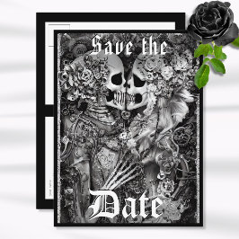 Postal De Anuncios Dark Gothic Halloween Wedding Save the Date