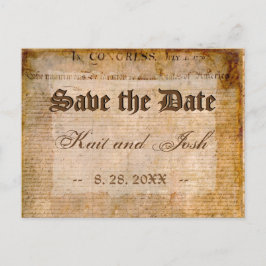 Postal De Anuncios Declaración de Independencia de EE. UU. Parchament