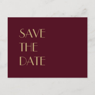 Postal De Anuncios Deco de tipo de oro   Boda de Borgoña Salven la fe