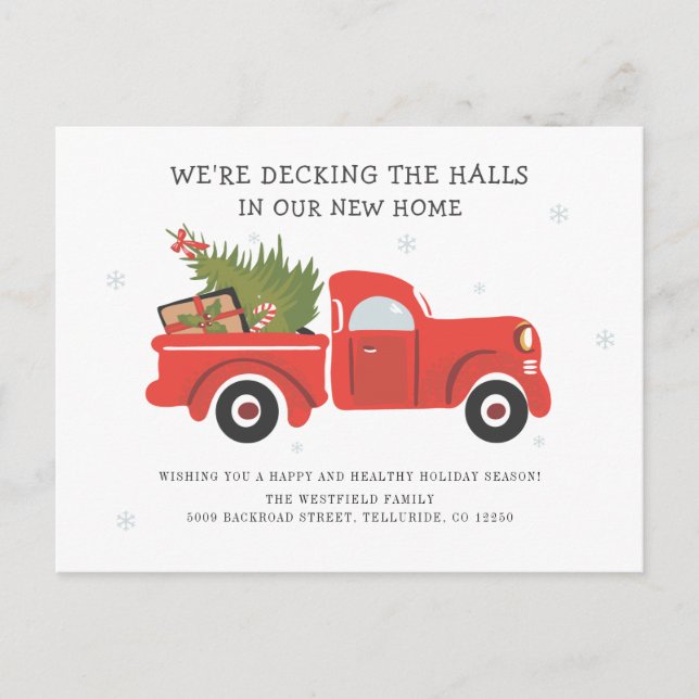Postal De Anuncios Decoración de nuevos salones Navidades de Camiones (Anverso)