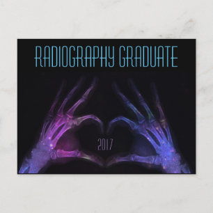 Postal De Anuncios Dedos de rayos X personalizados "Graduados de Radi