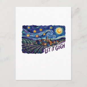 Postal De Anuncios Deja que Gogh" Características de Gogh Pintura Div