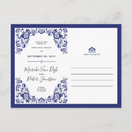 Postal De Anuncios Delfts Blauw | Foto de fecha de salvado Delft Blue