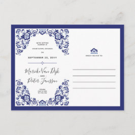 Postal De Anuncios Delfts Blauw | Foto de fecha de salvado Delft Blue