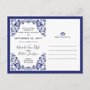 Postal De Anuncios Delfts Blauw   Fotos de Delft Blue Save The Date