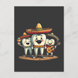 Postal De Anuncios Dental Floral Diente Divertido Cinco De Mayo