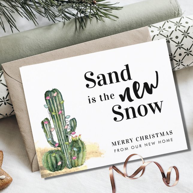 Postal De Anuncios Desierto Cactus Feliz Navidad Nueva Dirección (Subido por el creador)