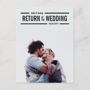 Postal De Anuncios Devolución de la foto del Boda pospuesto del Boda