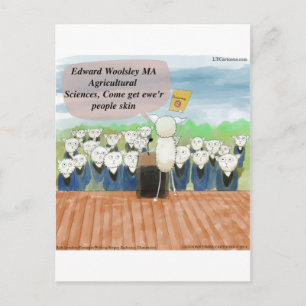 Postal De Anuncios Día de Graduación de Ovejas Divertido