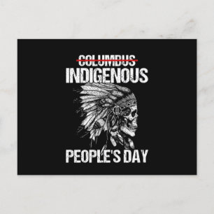 Postal De Anuncios Día de los Pueblos Indígenas no Día de Colón