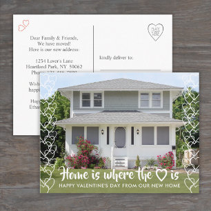 Postal De Anuncios Día de San Valentín Dirección de Nueva Casa Foto M