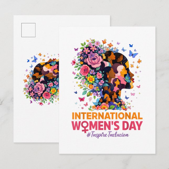 Postal De Anuncios Día Internacional de la Mujer (Anverso / Reverso)