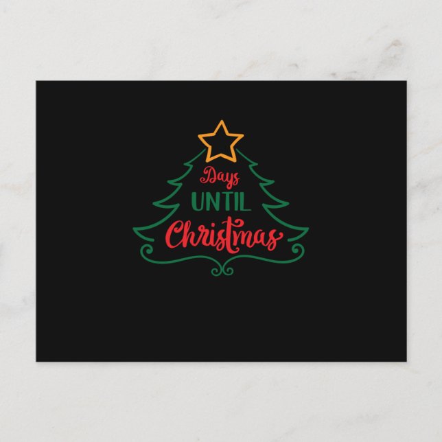 Postal De Anuncios Días hasta la Navidad (Anverso)