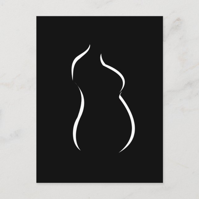 Postal De Anuncios dibujo abstracto del embarazo (Anverso)