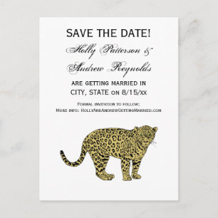 Postal De Anuncios Dibujo de Gato con Motas de Leopardo Guepardo Anti