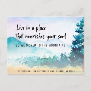 Postal De Anuncios Dicho Motivacional Nos Mudamos a las Montañas Anno
