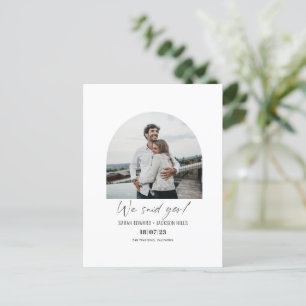 Postal De Anuncios Dijimos sí elegancia moderna de fotos de arco