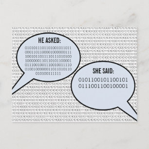 Postal De Anuncios Dijo, dijo que el código binario salva la fecha