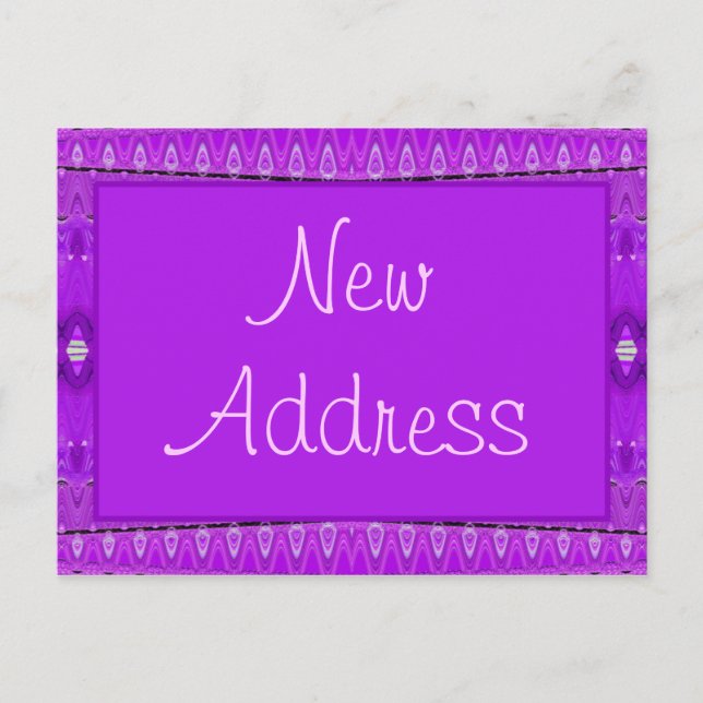 Postal De Anuncios dirección nueva púrpura (Anverso)